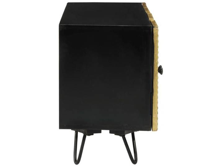 NEUF Armoire TV - Or - Meuble TV - TABLE TV - 110x30x45 cm - bois massif de manguier TT3252