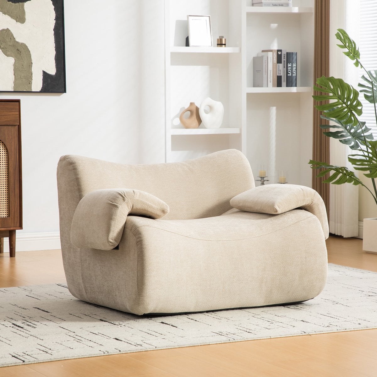 Lounge Fauteuil Modulaire Chenille Cloud Bank Lichtbeige