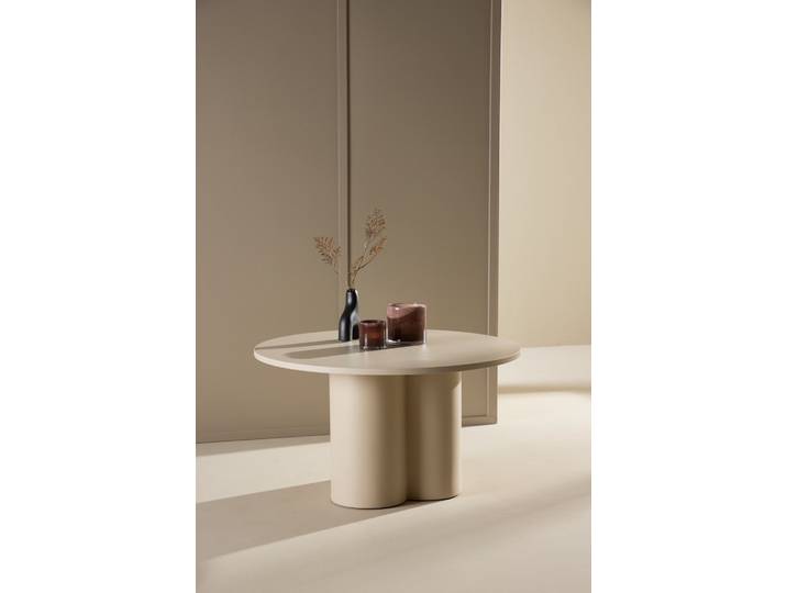 Venture Home Olivia, runder Couchtisch, modern & elegant, Ø 80 cm Sofatisch, MDF, rund, sanft geformt, anspruchsvoll, klar