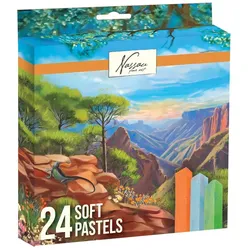Grafix, Malstifte, Weiche Pastellfarben, 24er-Set (24x)