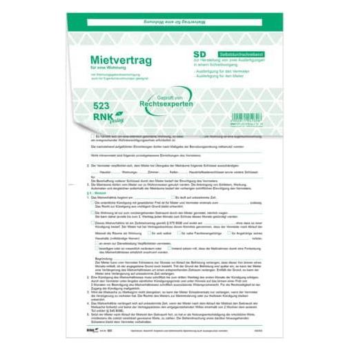 Rnk 10 RNK-Verlag 523/10 Mietverträge für Wohnungen (523/10)