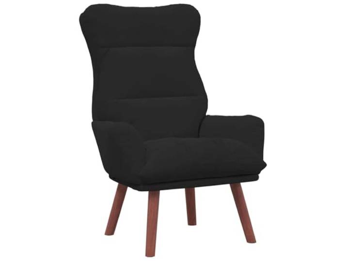 HAQWRDQSG Relaxsessel Schwarz 69x74x93 cm Samt Polstersessel Gemütlicher Weichstoffsessel mit Kautschukbaum-Beinen für Wohnzimmer und Büro. Ergonomische Form lädt zum Entspannen ein.