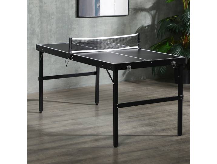 SPORTNOW Table Tennis Kit Pliable Aluminium 152x76x72cm Noir