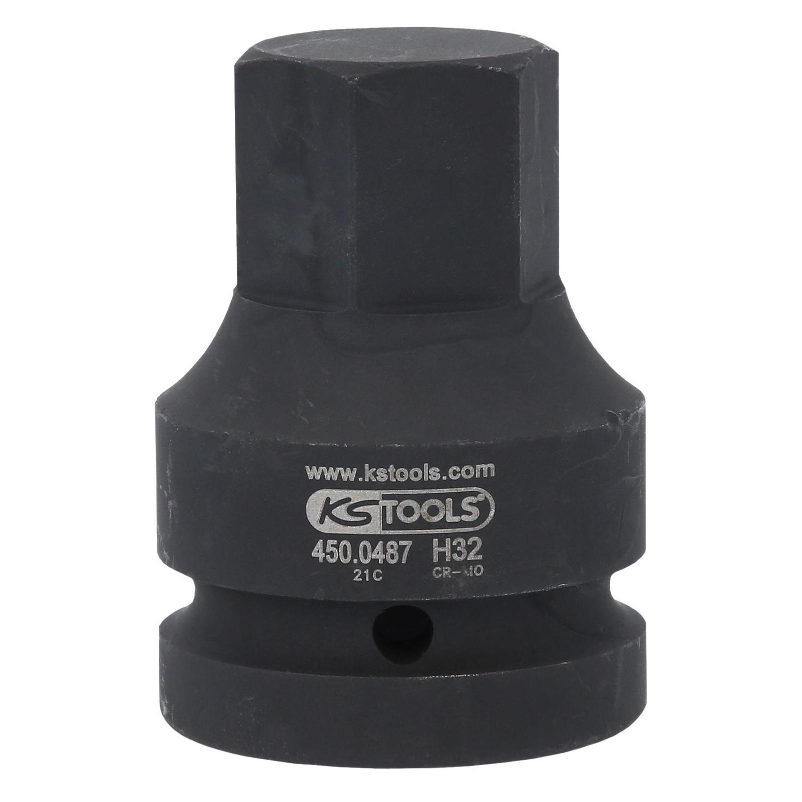 KS Tools 1" Kraft-Bit-Stecknuss Innensechskant (32 mm) (450.0487)