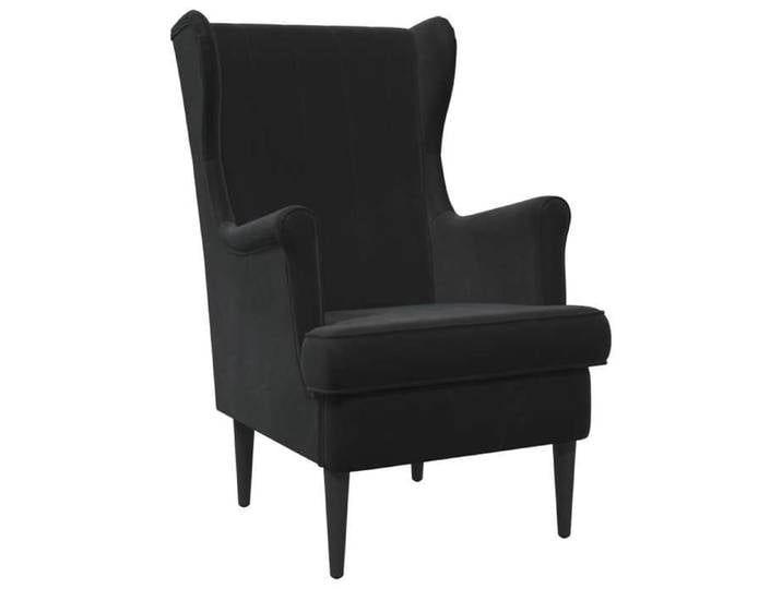 Mode Fauteuil Noir Velours - Pour adulte ou enfant - Poids maximal: 110 kg/siège_11924