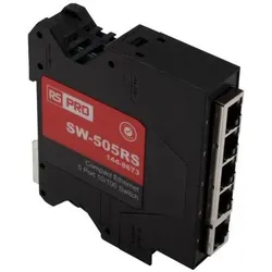 RS PRO 5-Port Compact Ethernet Switch (5 Ports), Netzwerk Switch, Schwarz