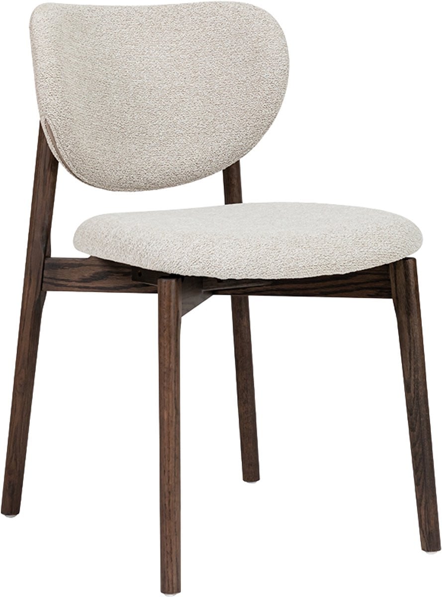 Tower Living Pimonte sidechair - Espresso - Sahara beige stof