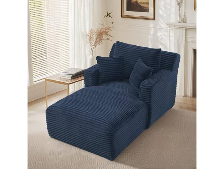 Estiliza Sofa Bed with 2 Cushions – Small Couch with Spring Padding, Chaise Lounge Ultra-Soft, Compressed Sofa No Assembly Required for Guest Room & Small Rooms, 100 * 166 * 72/82cm (Blue)