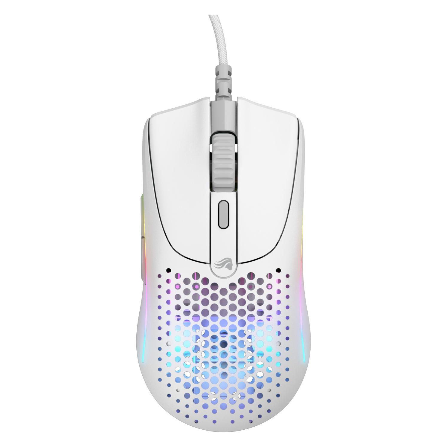 Glorious Model O 2 Mini Gaming Maus, RGB - weiss (Kabelgebunden) (GLO-MS-OMV2-MW)