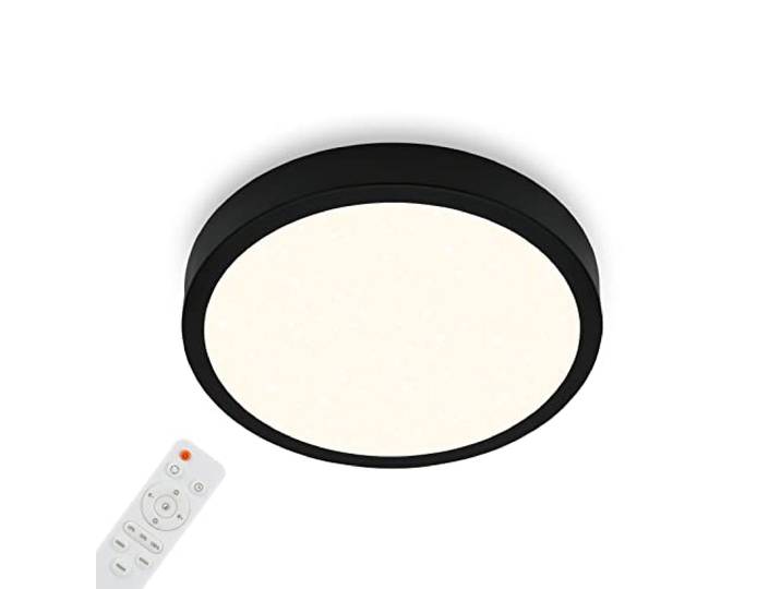 Briloner Verlichting - plafondlamp sterrenhemel, plafondlamp dimbaar, kleurtemperatuur instelbaar, opbouwlamp, afstandsbediening, zwart, Ø380x50 mm
