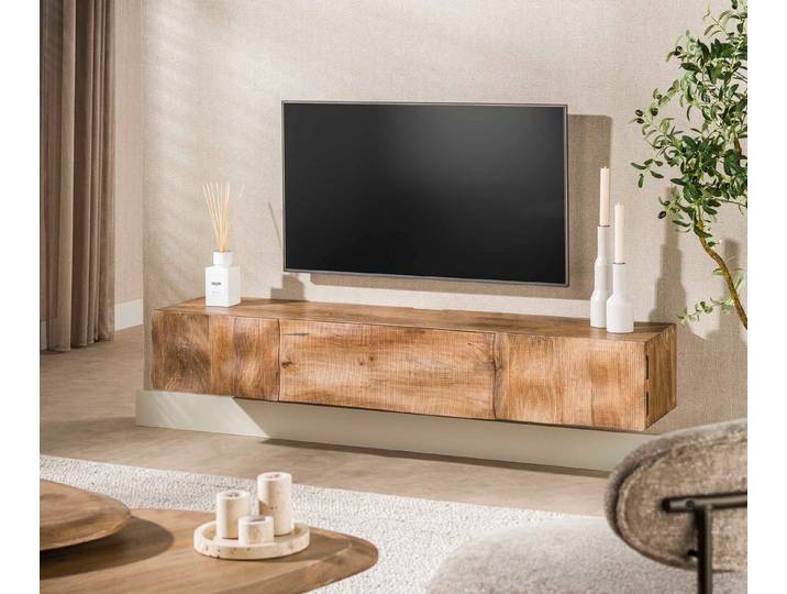 LEVEN Lifestyle Lowboard TV Board Fernsehschrank FLOATION Holz hängend oder stehend TV-Möbel, Wandmontage oder Standnutzung