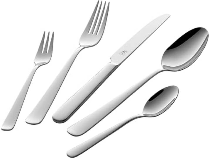 ZWILLING Swing Besteckset, Für 12 Personen, 68-teilig, Mit Servicebesteck, Edelstahl, Poliert, Silber