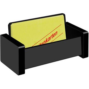 Wedo Visitenkartenhalter 634401 Black Office, aus Acryl, schwarz, 1 Fach für 50 Karten