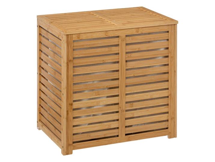 5five Simply Smart Wäschekorb doppelt Sicela 60/40/60 cm, Beige, Naturmaterialen, 40x60x60 cm, Haushalt & Reinigung, Wäschepflege, Wäschekörbe & Wäschetonnen