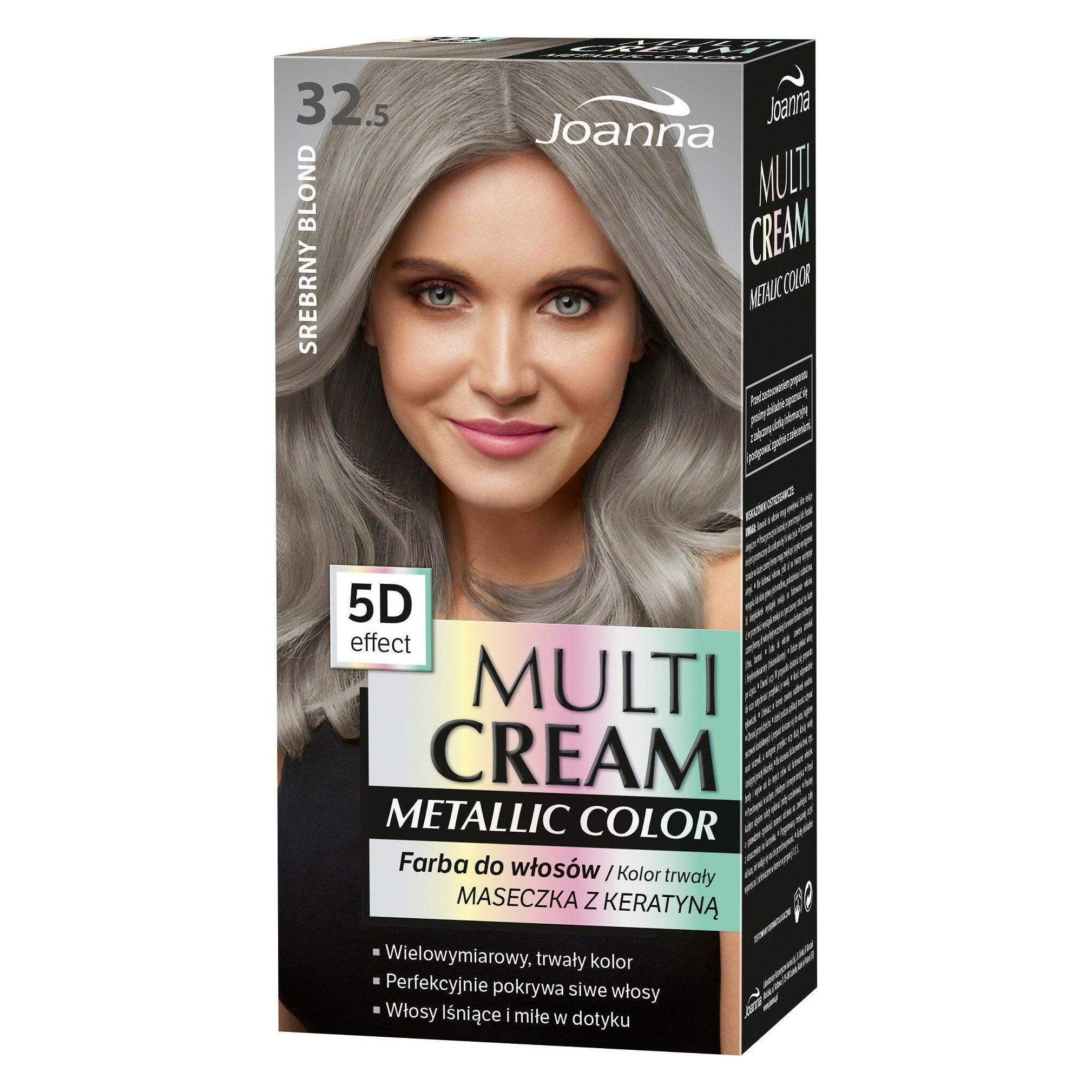 Joanna Multi Cream Metallic Color 5D Effect Hair Dye 32.5 Silveronde (Silveronde) (33080514)