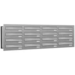 AL Briefkastensysteme 16 Fächer Premium Edelstahl Durchwurf Briefkasten Anlage für Post A4, robust, wetterfest, Artikelnummer: 132V16DV4