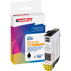 Edding kompatibel für Epson 603XL T03A140, 12 ml, 785 Seiten,  Druckerpatrone EDD-626, schwarz