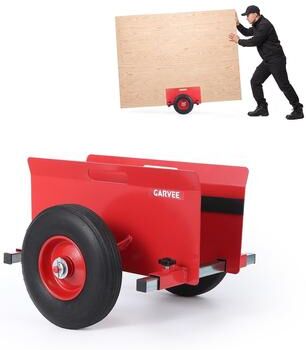 "Garvee Panel Dolly Cart with 8"" Non-Flat Wheels, Portable Board Moving Dolly for Renovation Material Handling"