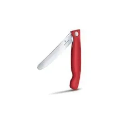 Victorinox Picknickmesser 11 cm | Kompaktes Klappmesser mit Wellenschliff für unterwegs Rot