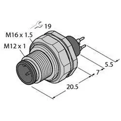 Turck Flanschstecker EC-FSFD8-P/16
