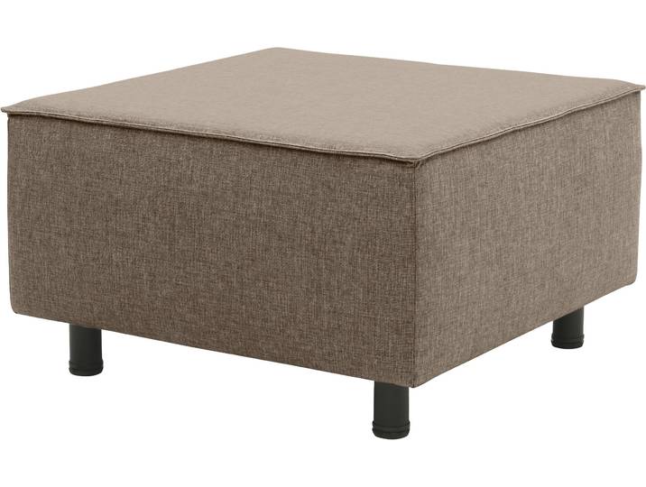 Polsterhocker DOMO COLLECTION Sonna, individuell erweiterbar , braun, B:73cm H:43cm T:73cm, 100% Olefin, Hocker, Polsterhocker, Polsterhocker für Terrasse, Garten und Balkon, speziell für Outdoor