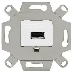 Busch-Jaeger 0261/12 USB-Anschlussdose mit Schraubklemmen und Zugentlastung 2CKA000230A0416 026112