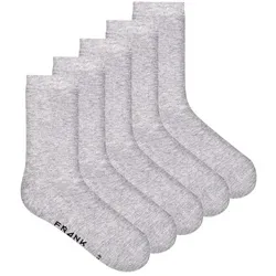 Frank Dandy 5P Bamboo Socks Solid Graumelliert Gr 36/40