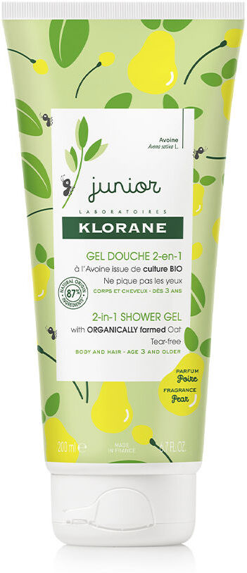 Klorane Junior gel de baño cabello y cuerpo #pera