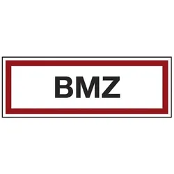 LimarLite Feuerwehrzeichen Textschild »BMZ« 29,7 x 10,5 cm Folie (0,4 mm), 29.7x10.5 cm