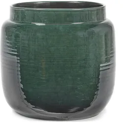 Glazed Shades Übertopf 32 cm, dunkelgrün