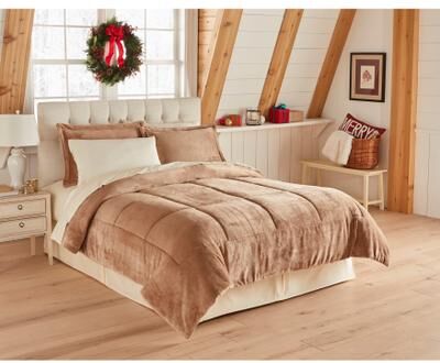 BH Studio Microfleece Comforter by BH Studio in Taupe (Size TWIN)