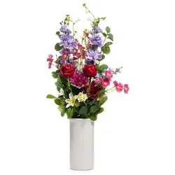 ABELLA Flora künstl. Bouquet mit Realtouch in Keramik-Vase Höhe ca. 85cm
