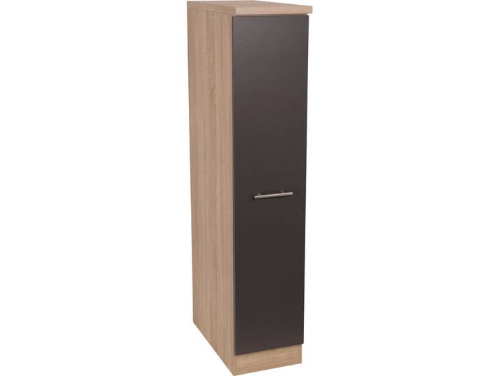 Apothekerschrank, Grau, 30x144.8x60 cm, Metall, Individuell Planbar, Küchenmöbel