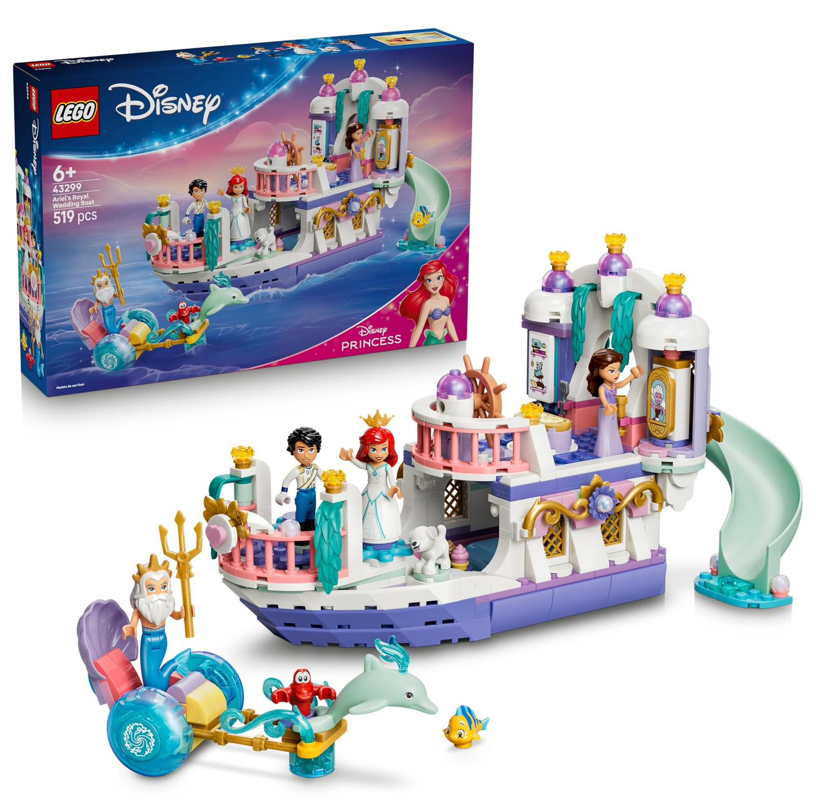 Lego De koninklijke bruiloftsboot van Ariel