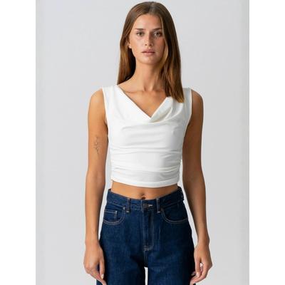 Funktionstop ITS MAY "ITS MAY Top Dahlia", Damen, Gr. L, weiß, Obermaterial: 95% Polyester, 5% Elasthan, Tops