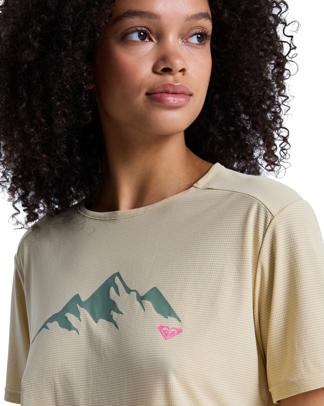 T-Shirt ROXY "Boundless Spirit 3", Damen, Gr. L, beige (pebble), Obermaterial: 100% Polyester., Shirts T-Shirt pebble L