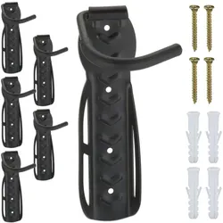 Relaxdays Schwarze Fahrrad Wandhalterung 6er Set Schwarz