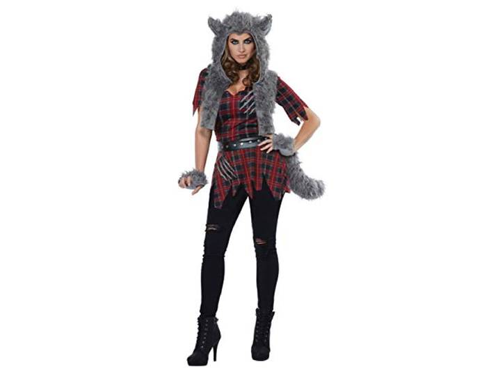 California Costumes Dames She-Wolf - Volwassen Kostuum Volwassen Kostuum, Rood/Grijs, Small, Grijs, S