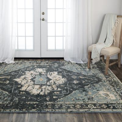 Alora Decor Abby Classic Blue Hand-spun Wool Area Rug