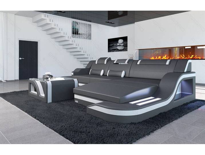 Ecksofa Palermo L-Form in Leder