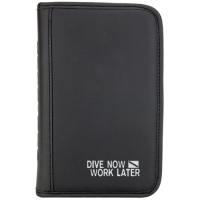 Taucherlogbuch sub-book - Farbe: schwarz - Motiv: Dive now - work later