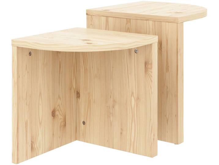 Satztisch KARUP DESIGN COMBINE Tables Set, Couchtisch, Beistelltisch, Satztisch, 2’er Set , beige (natur), B:43cm H:47cm T:43cm, Tische, Satztisch, Beistelltischset aus FSC-zertifiziertem Kiefernholz