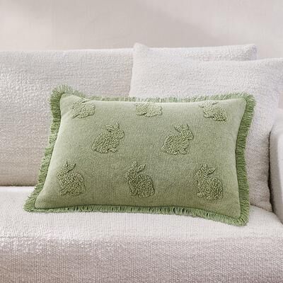 Bunny Embroidered Pillow - Grandin Road