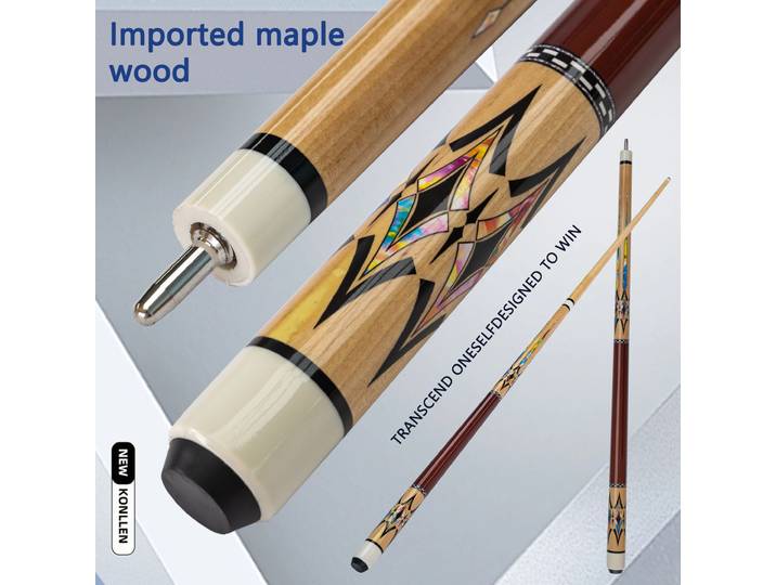 Queue de billard professionnelle en bois dur et séquoia, diamant coloré, pointe de 13mm, connexion rapide, pour billard à 9 boules et carom