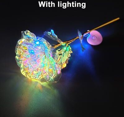 Modern Mode Marketplace LED Gold Foil Rose Light Gift For Her a