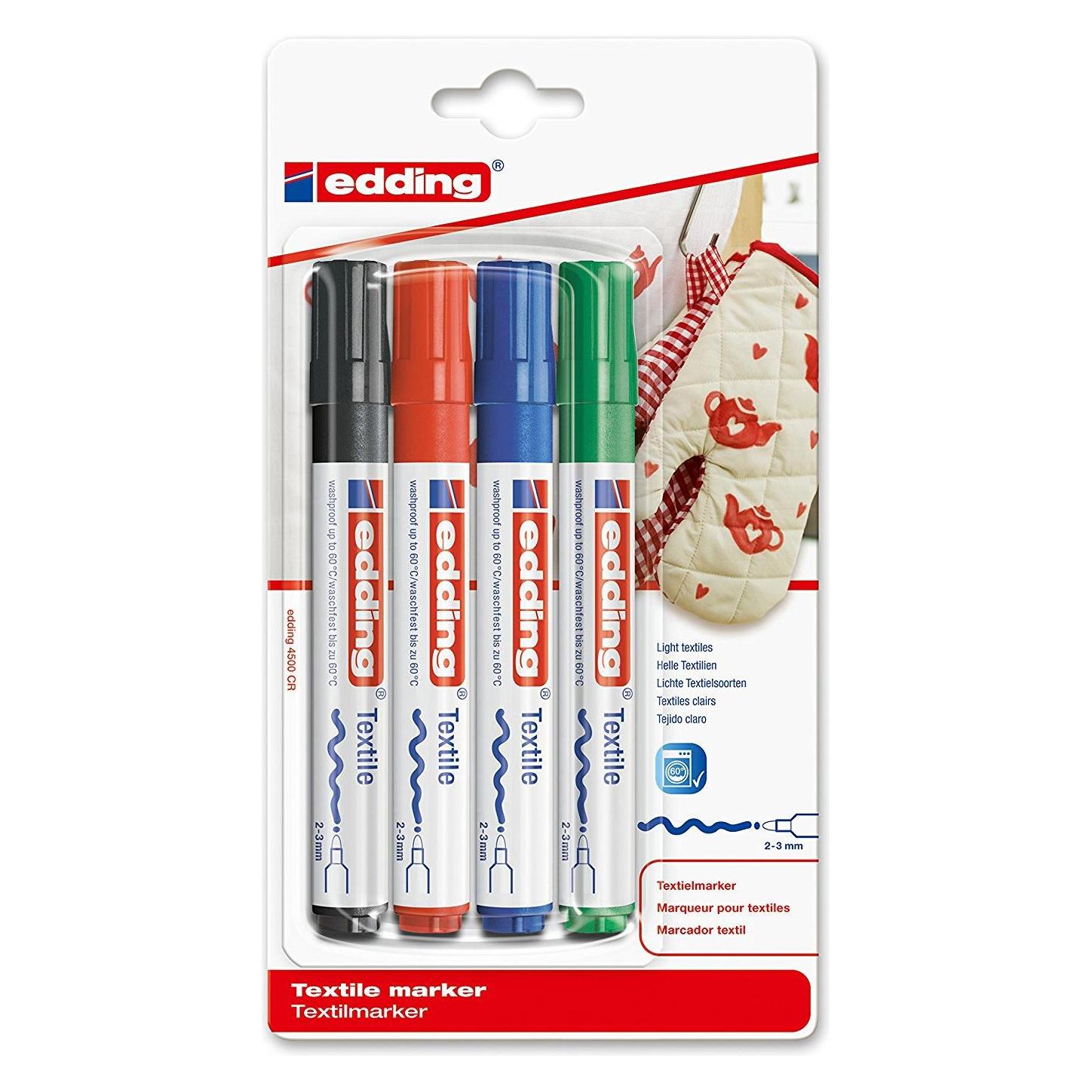 Magni Textilmarker 4500 4er 2-3mm 4 Farben Blister (4x) (B45004)