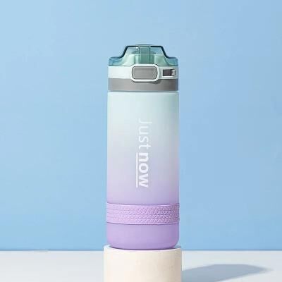 Inspired Living 600ml Water Bottle Portable Sports Shaker Bottle Cute Plastic Drink Bottle For Kids And Teens purple 600 Ml