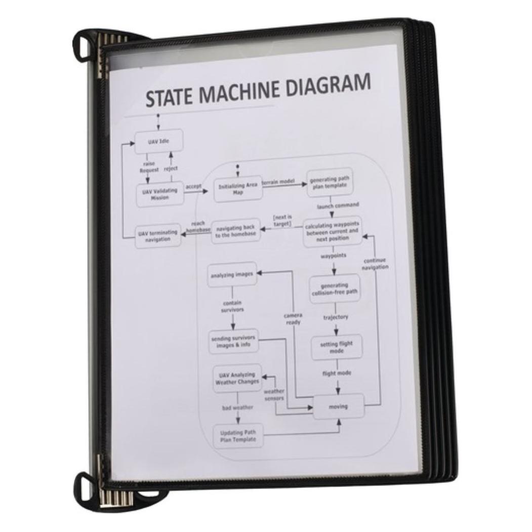 Tarifold Wandelement PRO 920304 A4 5Tafeln PVC sw (920304)