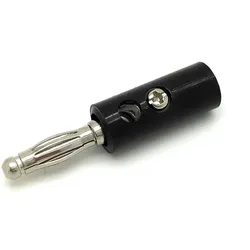 Bananenstecker, 4mm, mit Querloch - Farbe: schwarz