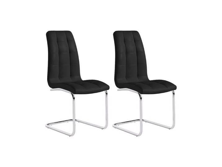 Lot de 2 chaises NADYA - Simili - Noir